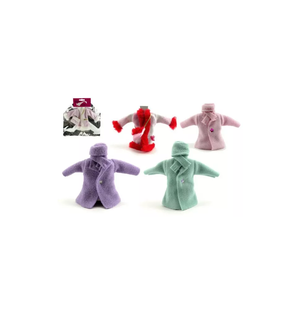 Šaty / Oblečenie kabátik na bábiky asst na karte 21x30cm
