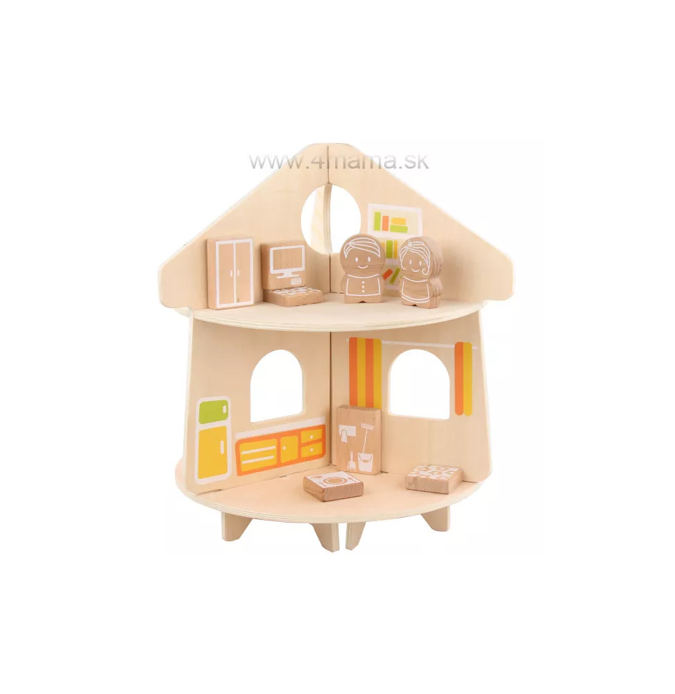 LUCY&LEO Drevená súprava - Domček Round Doll House