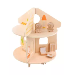 LUCY&LEO Drevená súprava - Domček Round Doll House