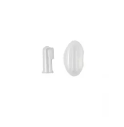 JACK N' JILL Silikónová zubná kefka na prst DUO balenie (2ks) + púzdro