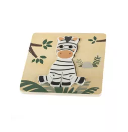 Dřevěné puzzle malé, Zebra