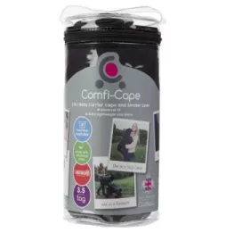CuddleCo Comfi-Cape, Fusak do kočíka/autosedačky/nosič 3v1, 25x12cm, čierny/šedý