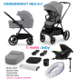Kinderkraft NEA 5v1 Platinum Grey, kombinovaný kočík + vankúš na kojenie ZDARMA