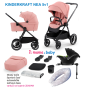 Kinderkraft NEA 5v1 Ash Pink, kombinovaný kočík + vankúš na kojenie ZDARMA