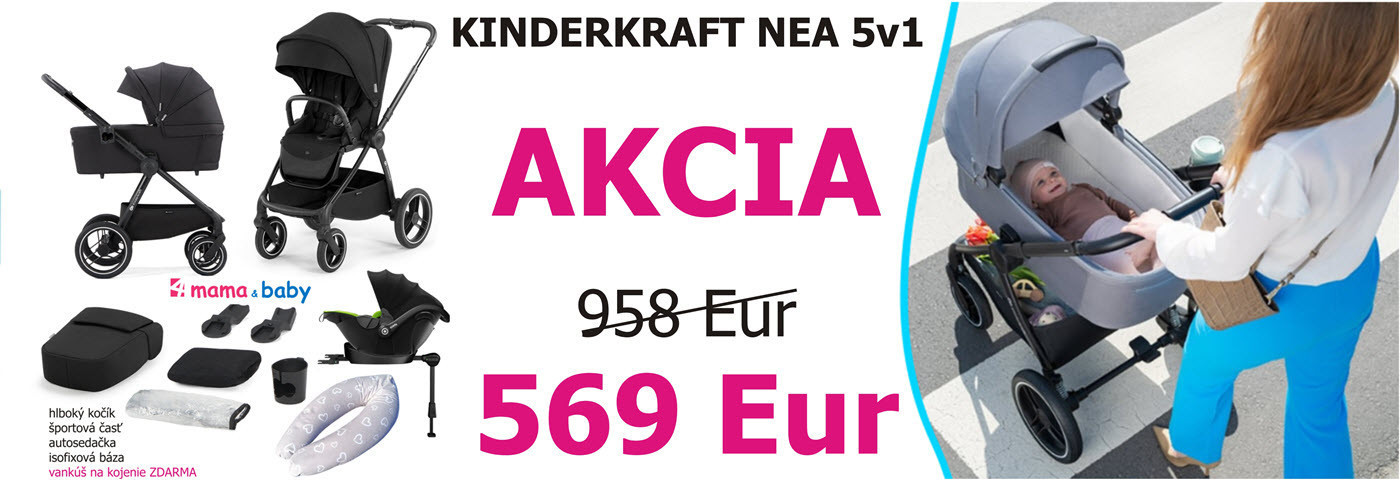 Kinderkraft Nea 5v1 kombinovaný kočík